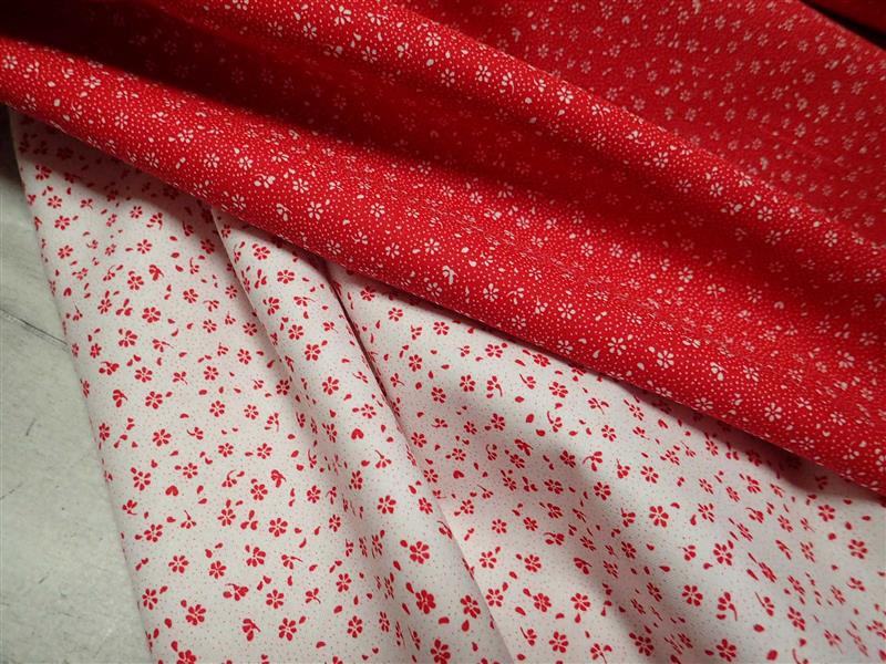 LÁTKA - ČERVENÁ + BÍLÉ KYTIČKY