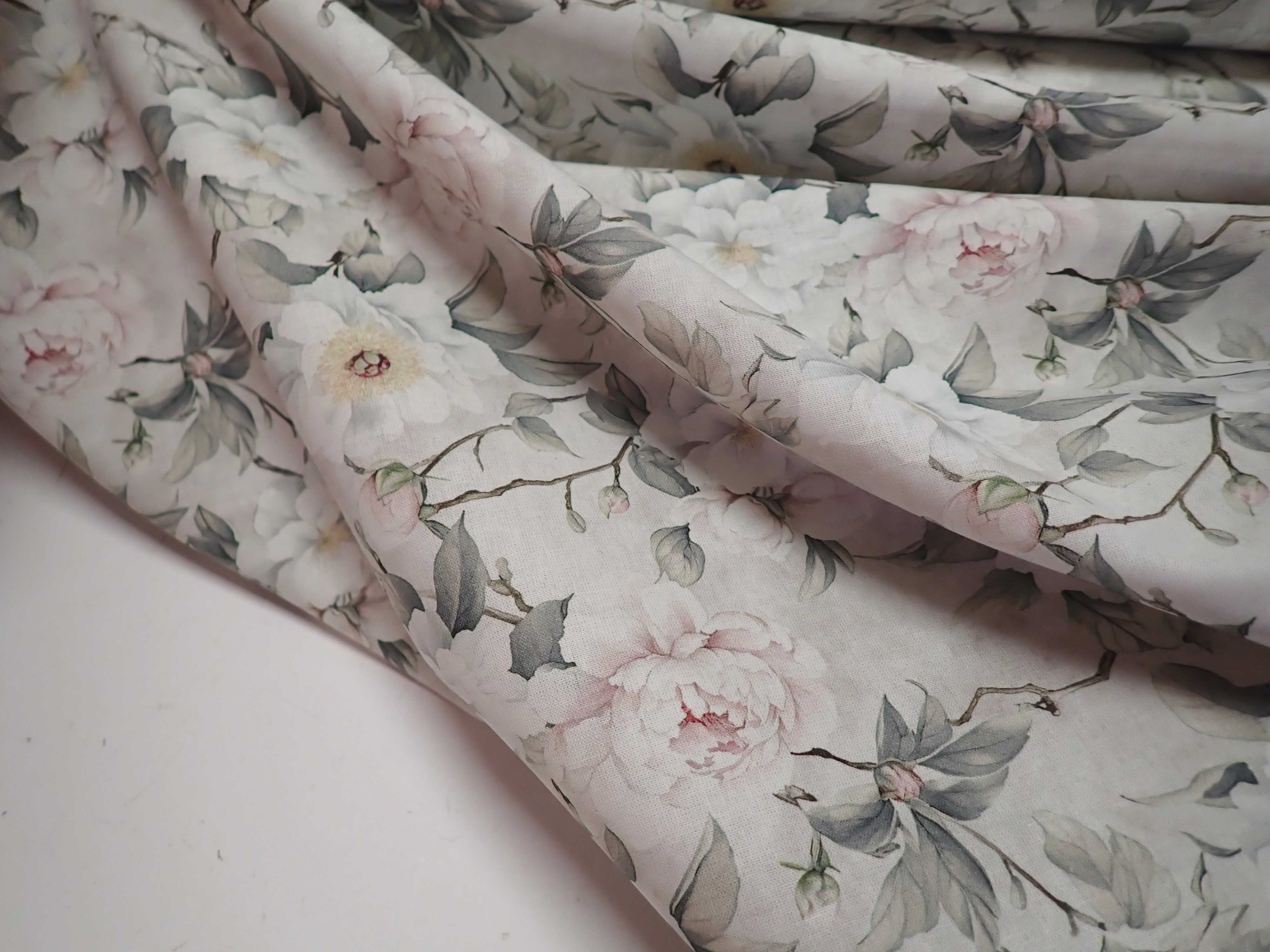 LÁTKA - POPELÍN - KVĚTY