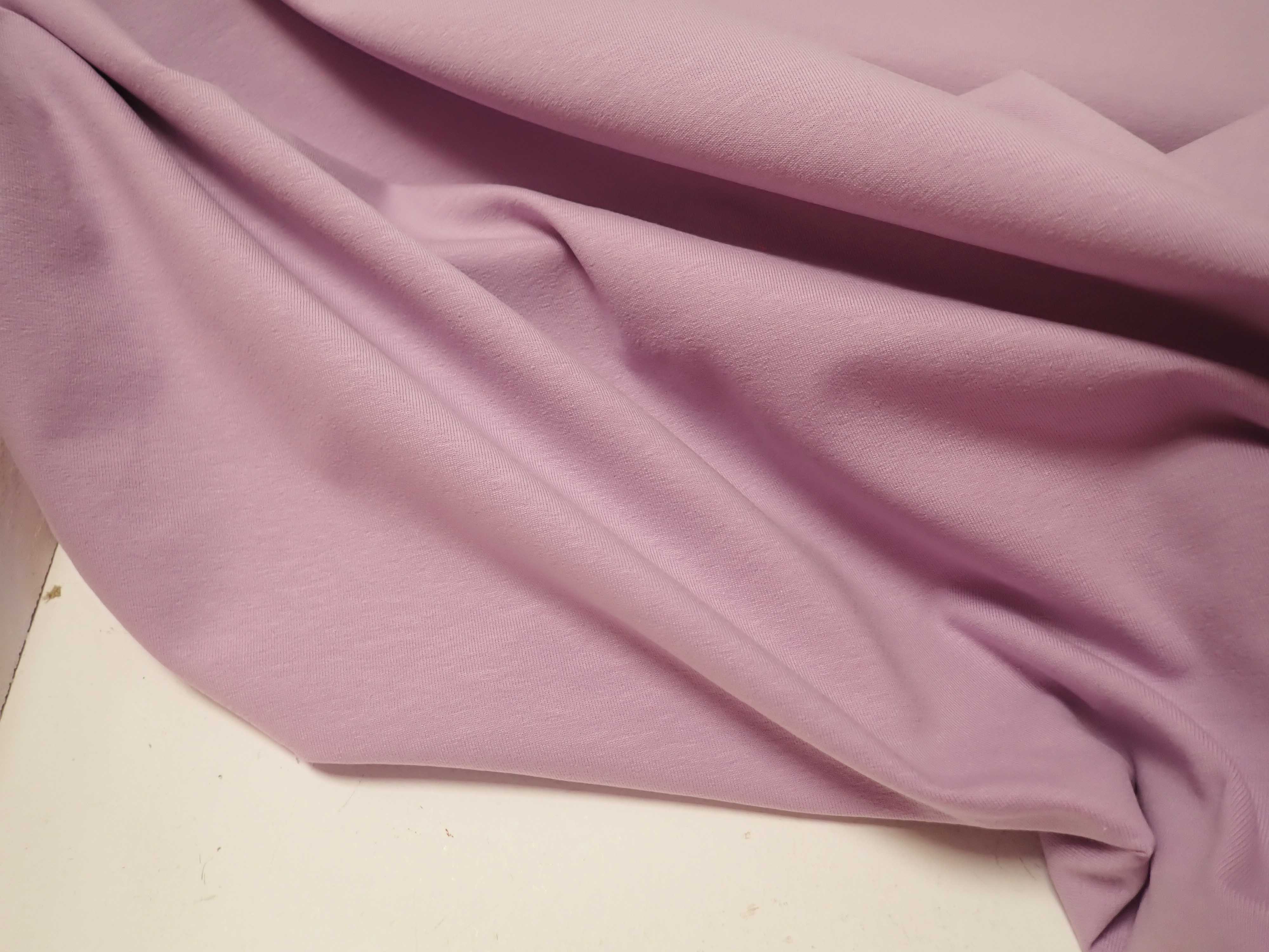 PLETENINA - JERSEY  - JEDNOBAREVNÁ - SVĚTLE FIALOVÁ