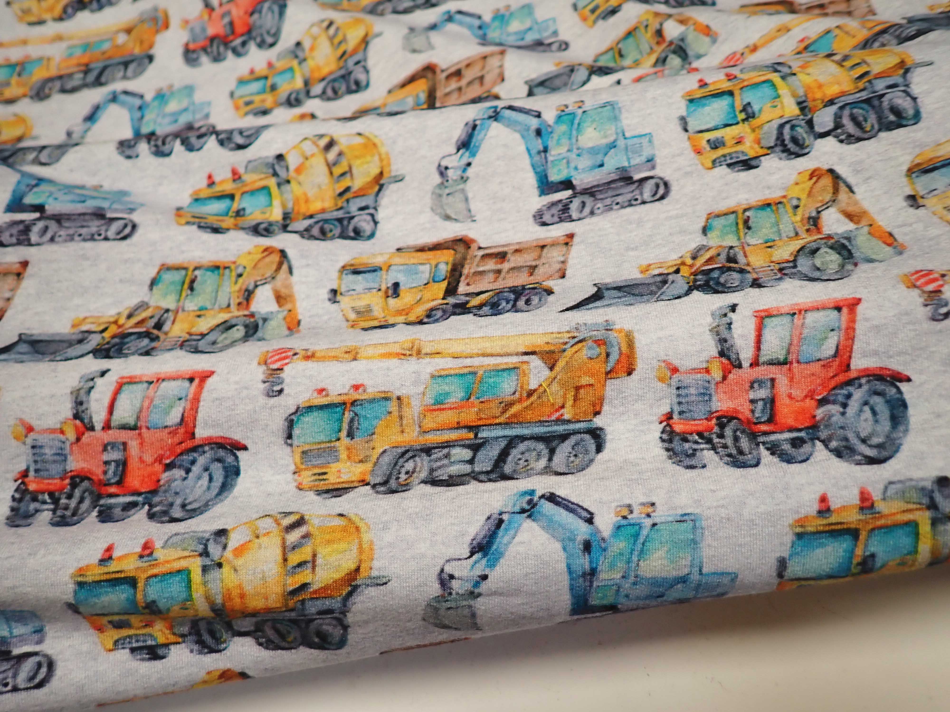 TEPLÁKOVINA - FOTOTISK - STAVEBNÍ STROJE - TRAKTOR