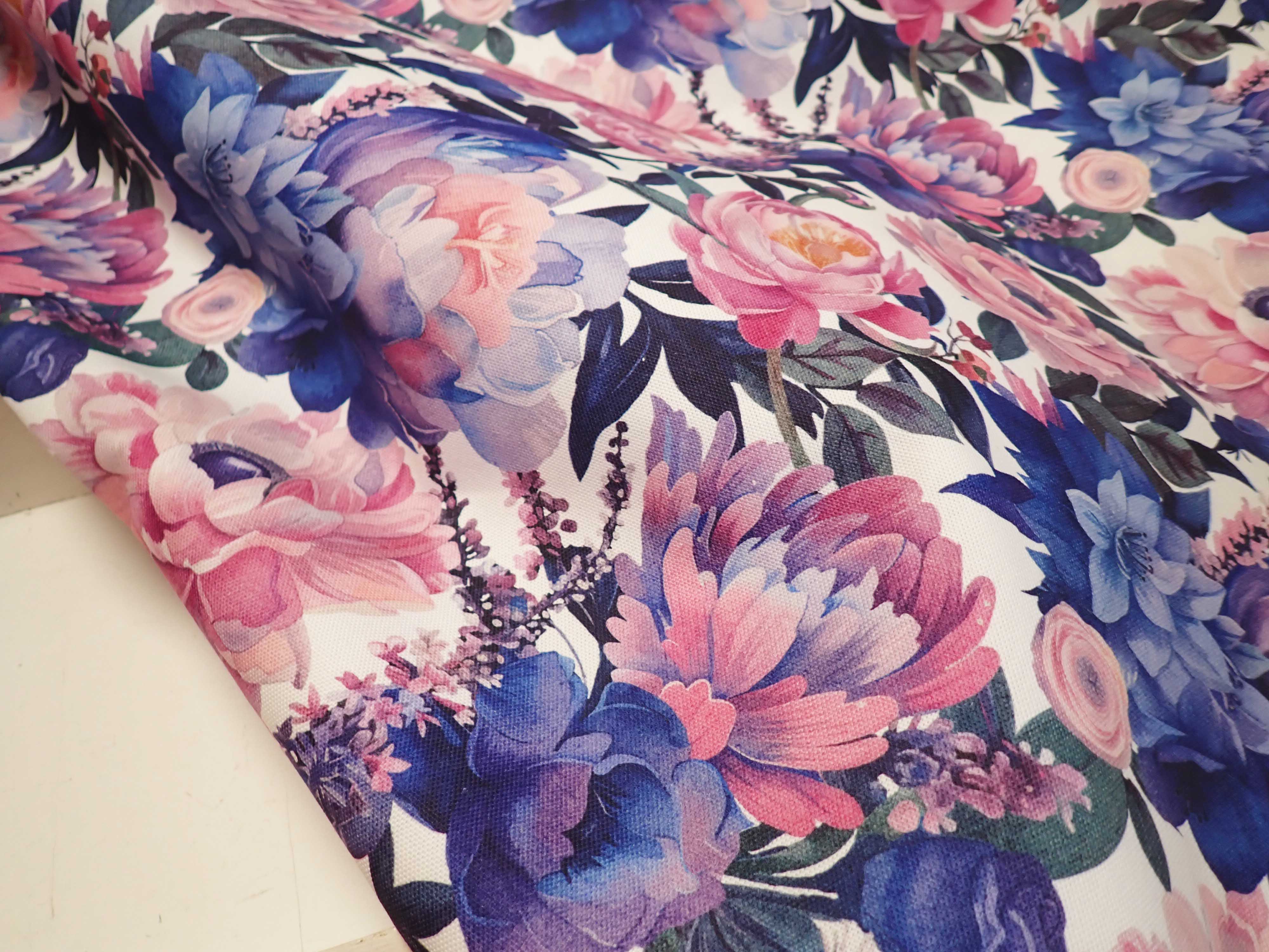 LÁTKA - POTAHOVKA - KVĚTY - FOTOTISK