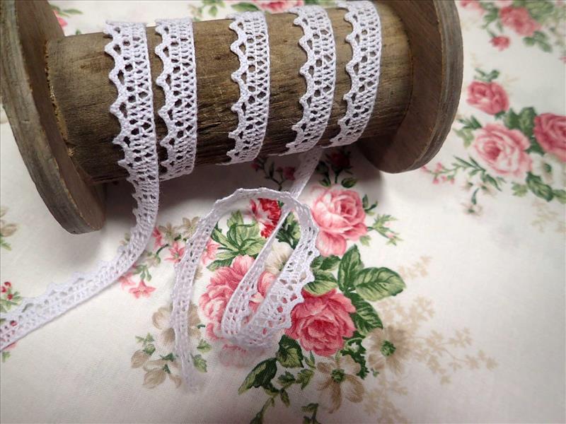 krajka - paličkovaná - BÍLÁ