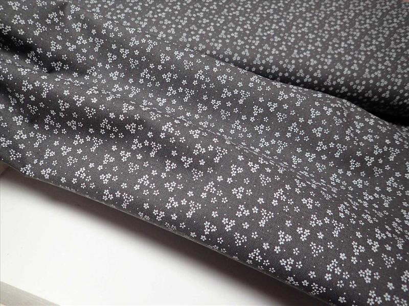 LÁTKA - TMAVĚ ŠEDÁ + BÍLÉ KYTIČKY