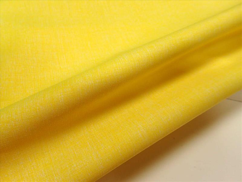 látka - LNĚNÝ EFEKT - SVĚTLE ŽLUTÝ