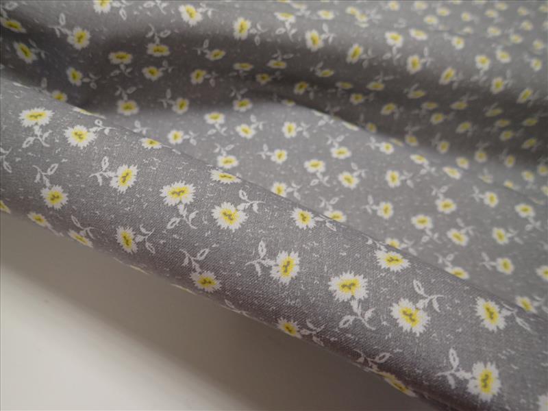 LÁTKA - STŘEDNĚ ŠEDÁ + ŽLUTÉ KYTIČKY