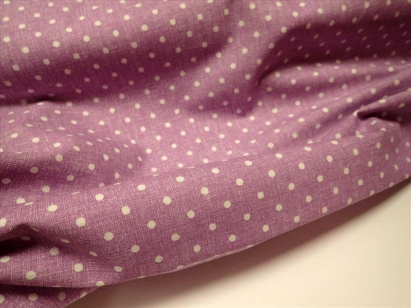 LÁTKA - SVĚTLE FIALOVÝ LNĚNÝ EFEKT + BÍLÝ PUNTÍK