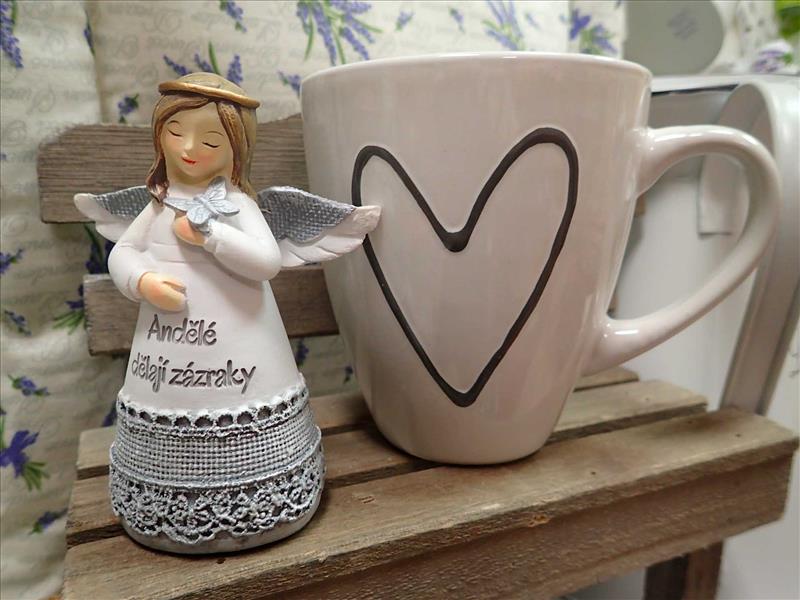 HRNÍČEK - BÍLÝ SE SRDÍČKEM - VELKÝ