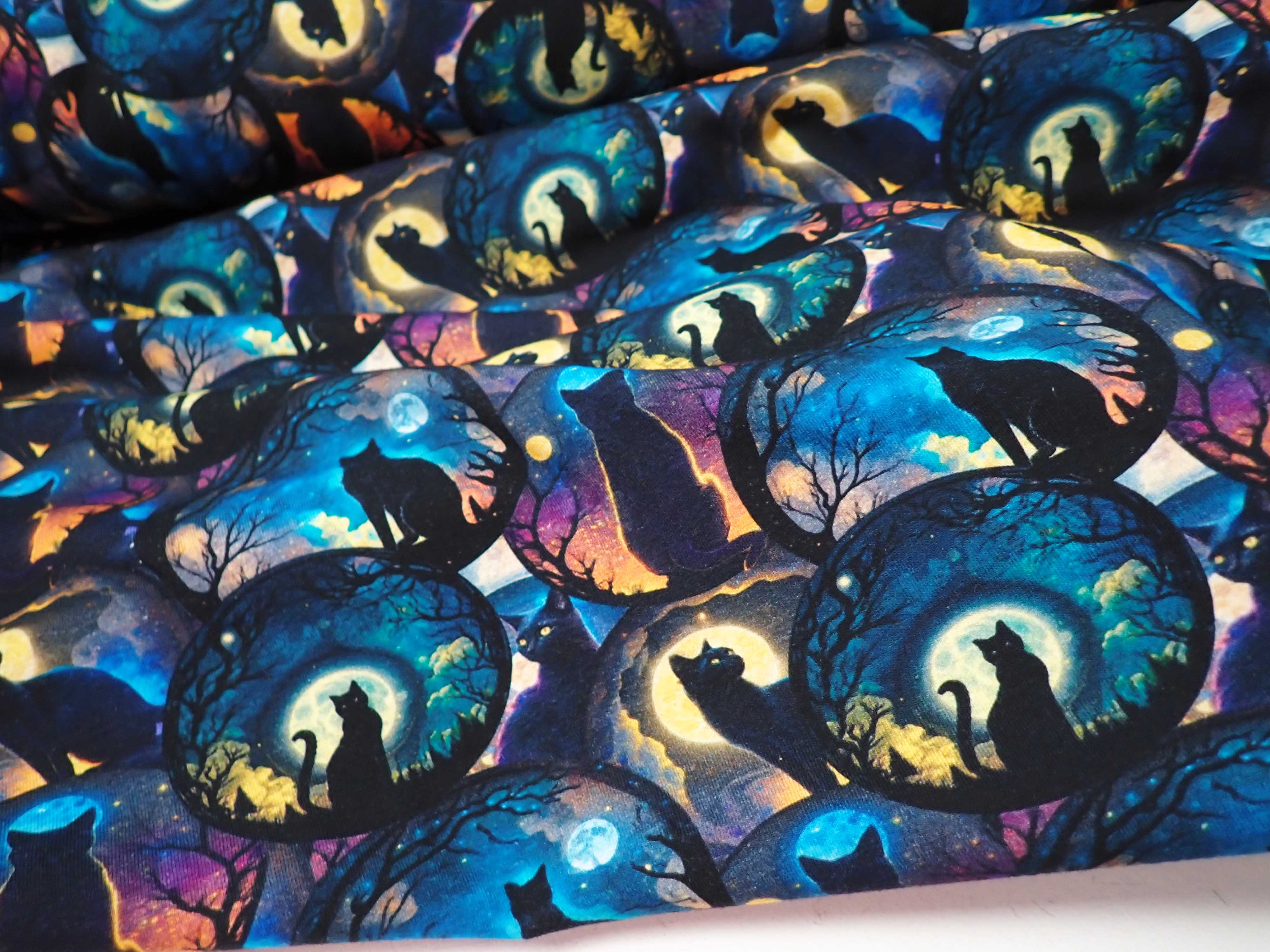 PLETENINA - JERSEY - FOTOTISK - KOČKY