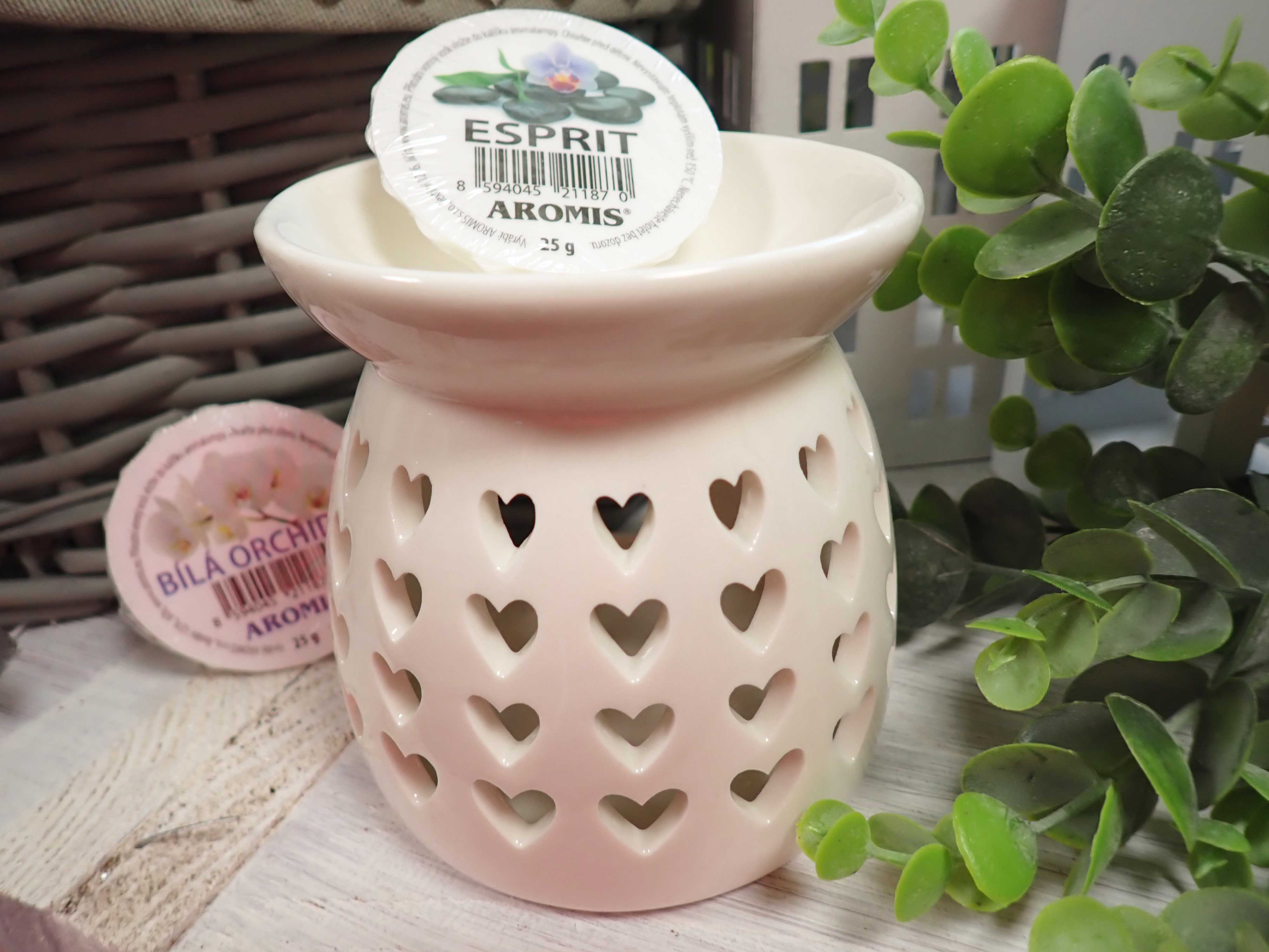 AROMALAMPA - BÍLÁ - SRDÍČKA