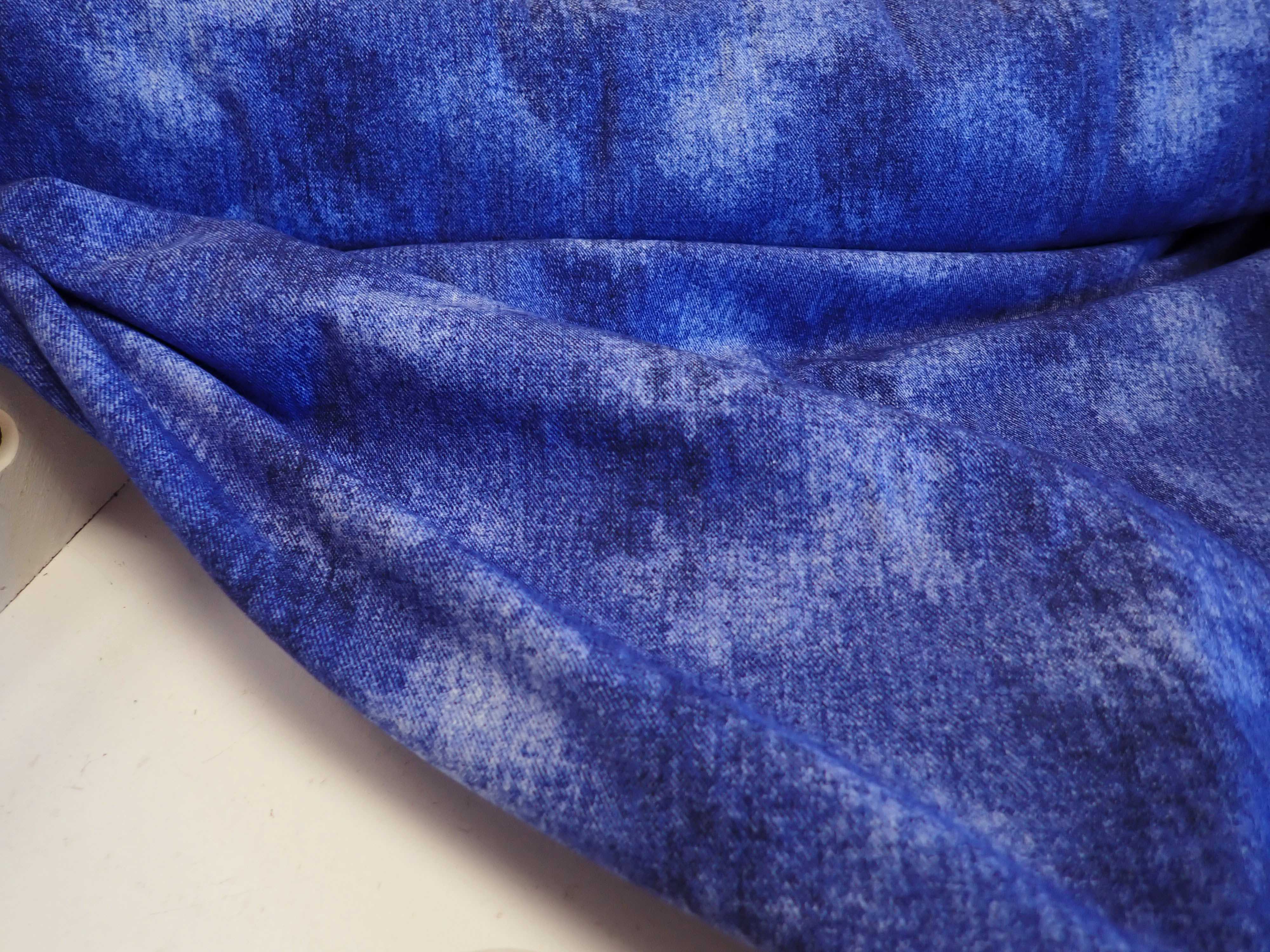 LÁTKA - TEPLÁKOVINA - FOTOTISK - IMITACE DŽÍNOVINY