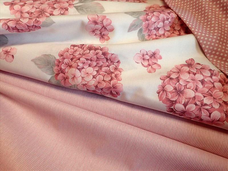 LÁTKA - HORTENZIE - RŮŽOVÉ