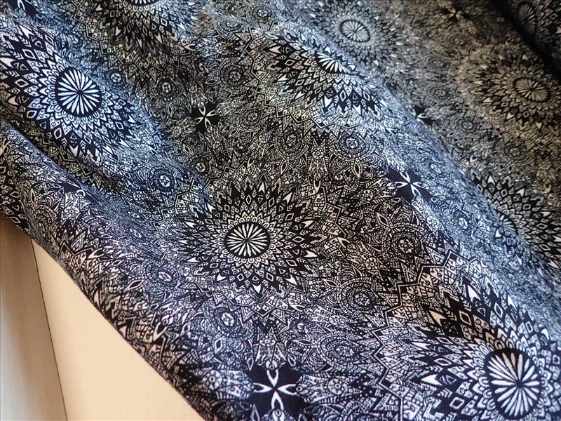 TEPLÁKOVINA - ČERNÉ MANDALY - FOTOTISK