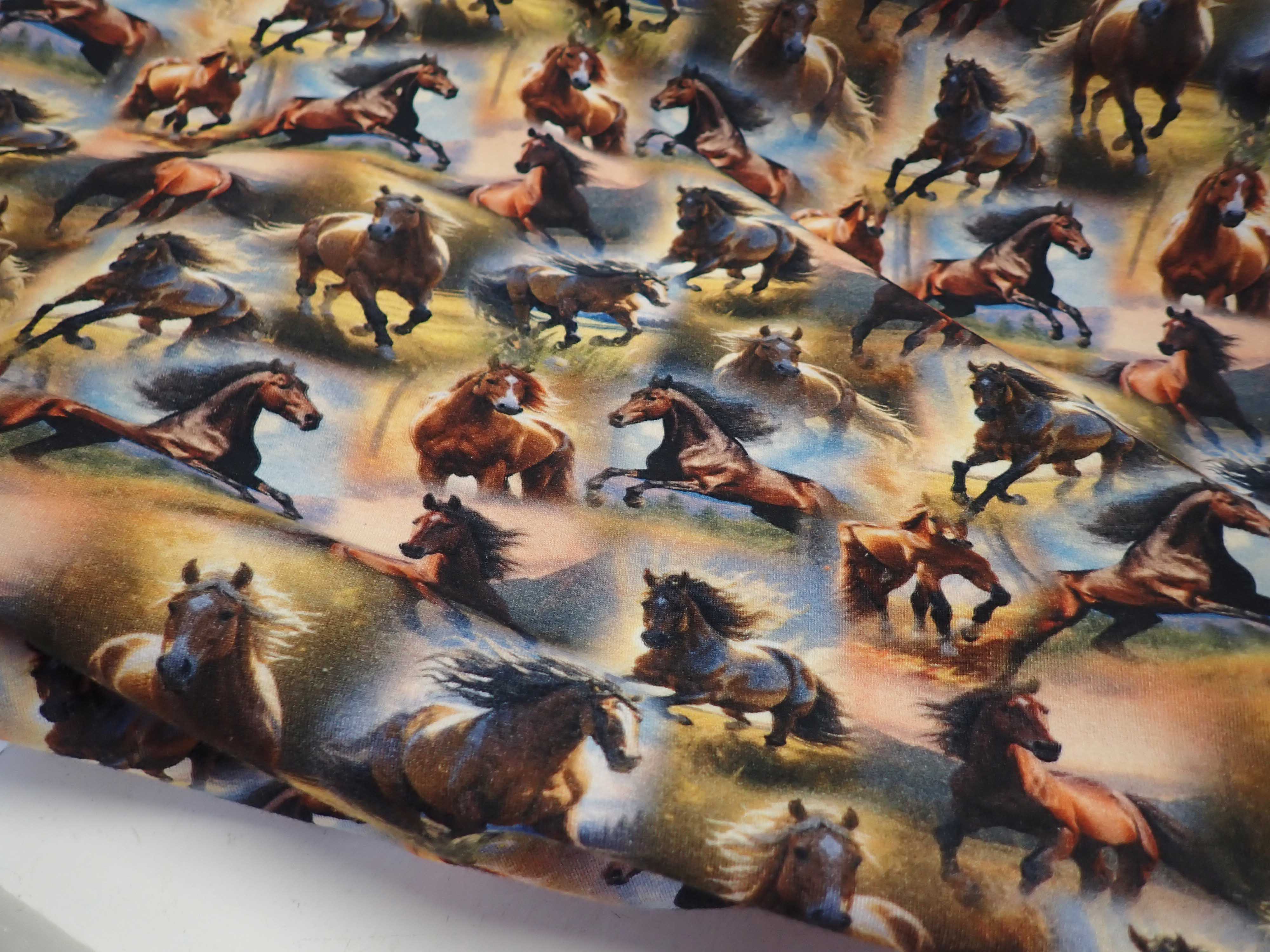 PLETENINA - JERSEY - FOTOTISK - KONĚ