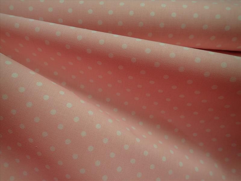 LÁTKA - SVĚTLE RŮŽOVÁ + BÍLÝ PUNTÍK