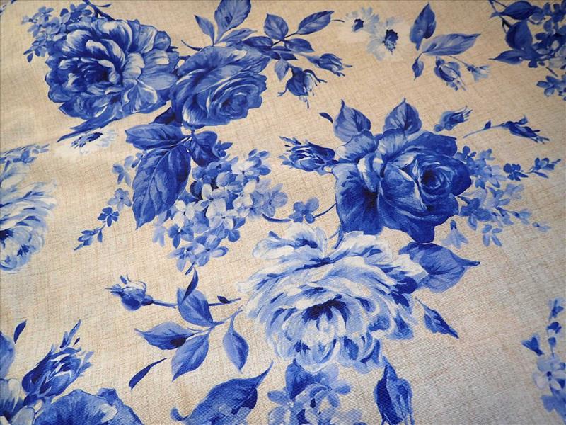 LÁTKA - POTAHOVKA - MODRÉ KVĚTY