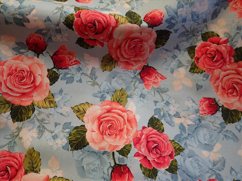 LÁTKA - MODRÁ + RŮŽE