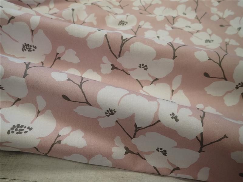 LÁTKA - SVĚTLE STARORŮŽOVÁ + BÍLÉ KVĚTY