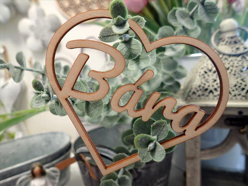 Nápis - SRDCE + JMÉNO