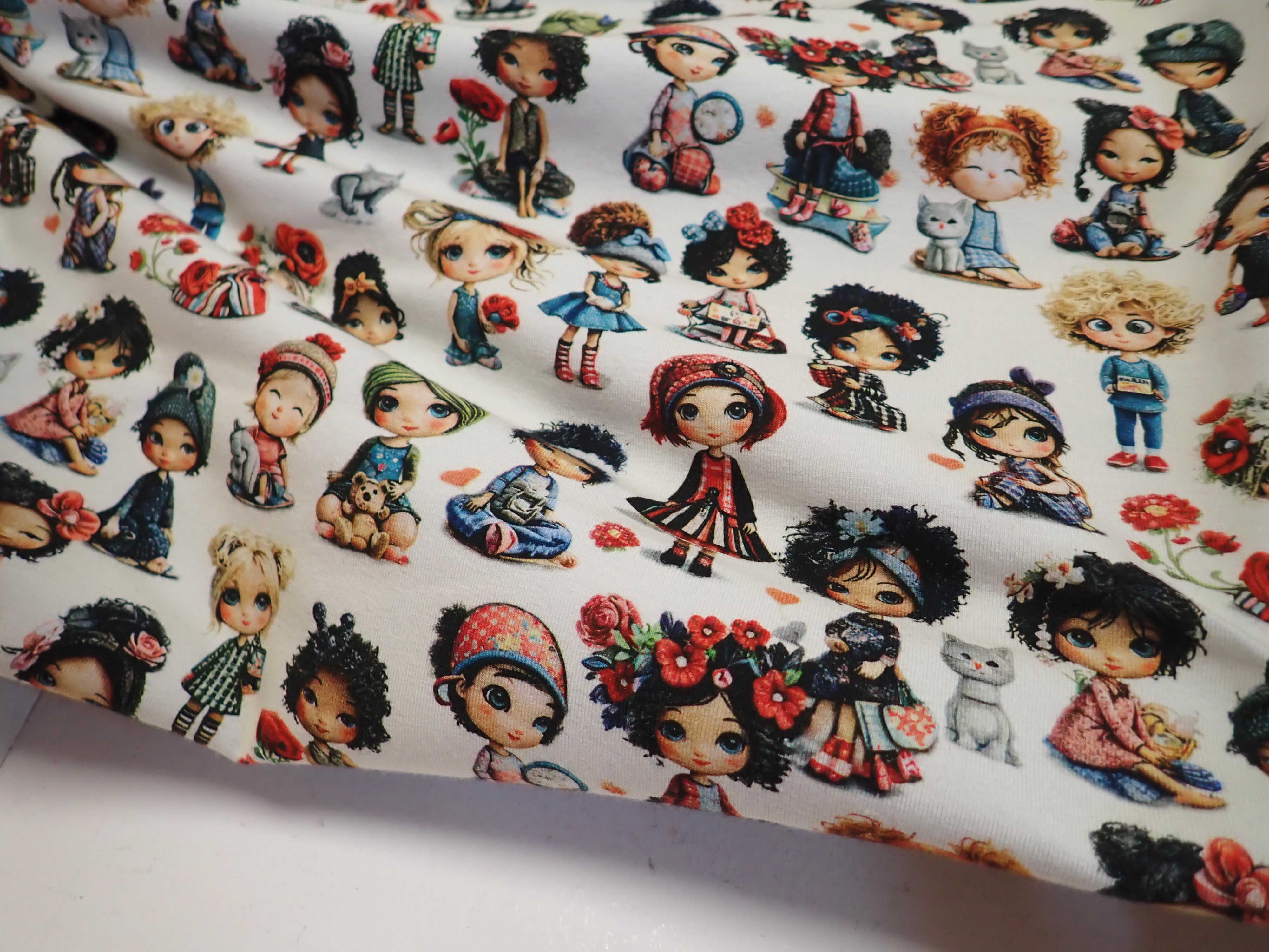 PLETENINA - JERSEY - FOTOTISK - HOLČIČKY