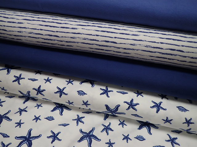 PLETENINA - JERSEY - TMAVĚ MODRÁ JEDNOBAREVNÁ