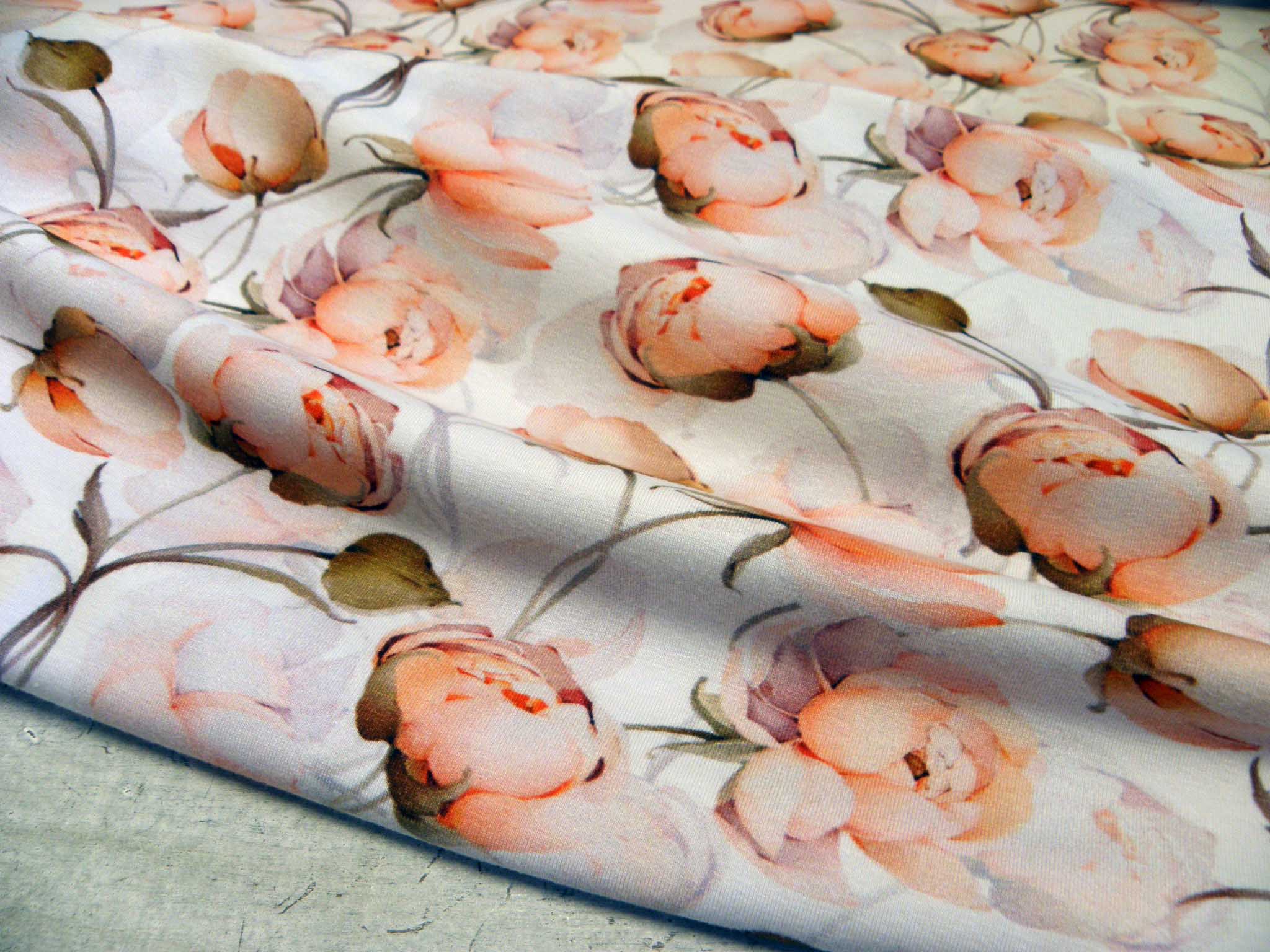 PLETENINA - JERSEY - KVĚTY