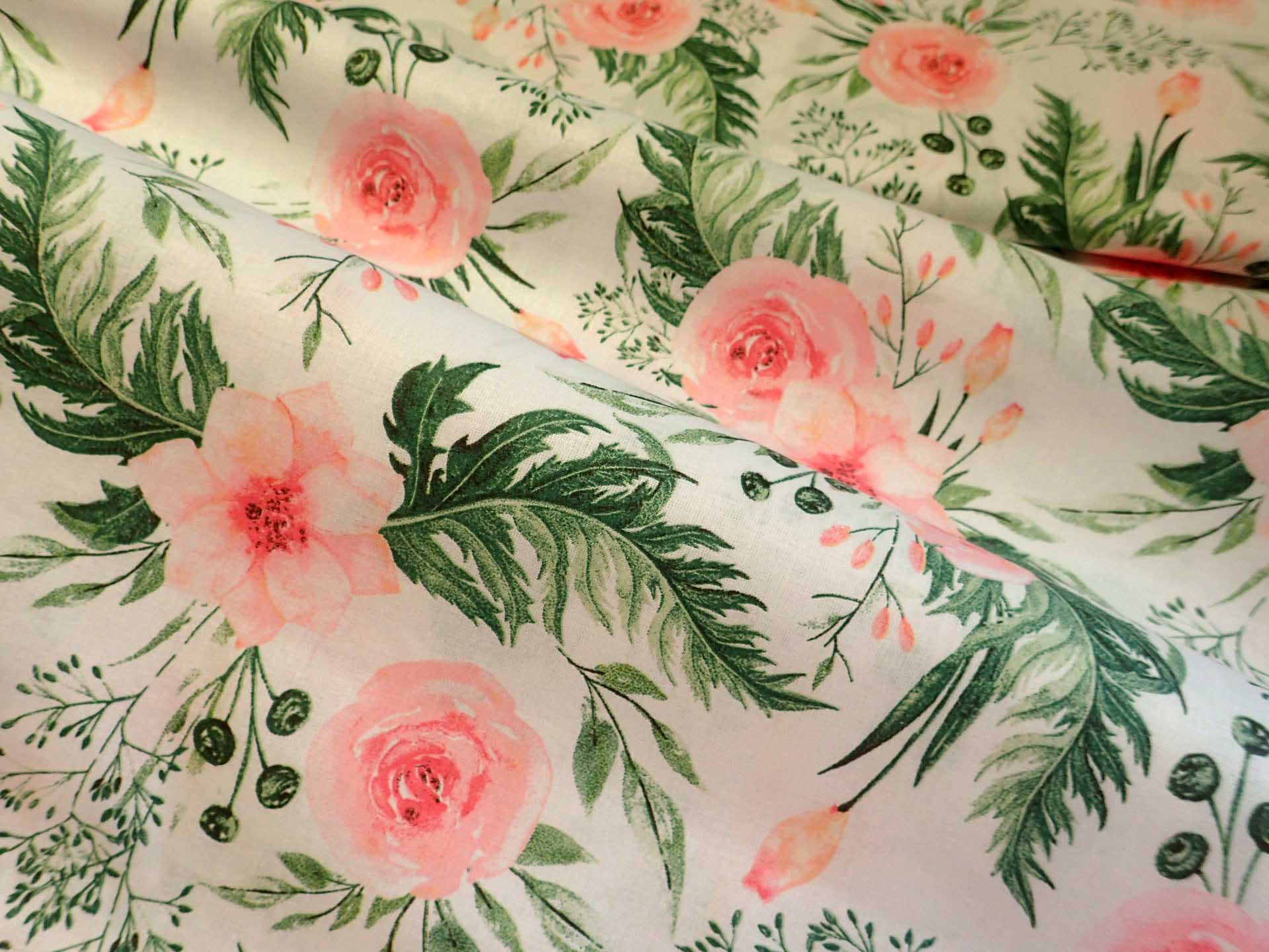 LÁTKA - RŮŽOVÉ KVĚTY + KAPRADÍ