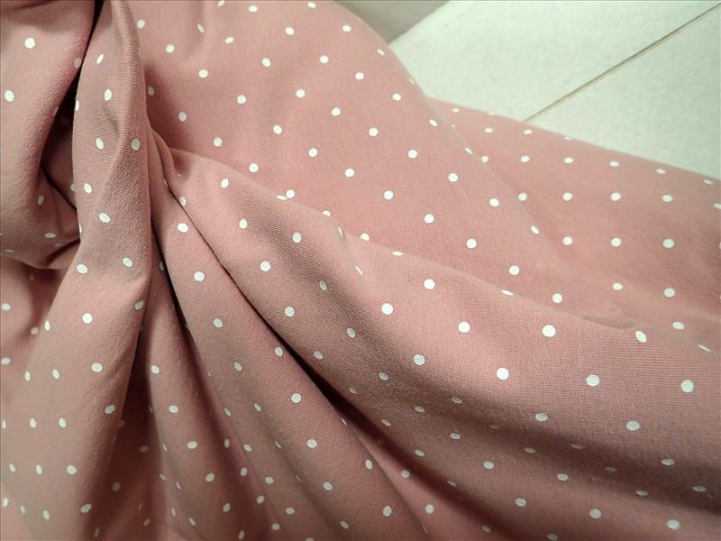 TEPLÁKOVINA - STARORŮŽOVÁ + PUNTÍKY