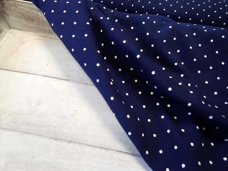 TEPLÁKOVINA - TMAVĚ MODRÁ + PUNTÍKY