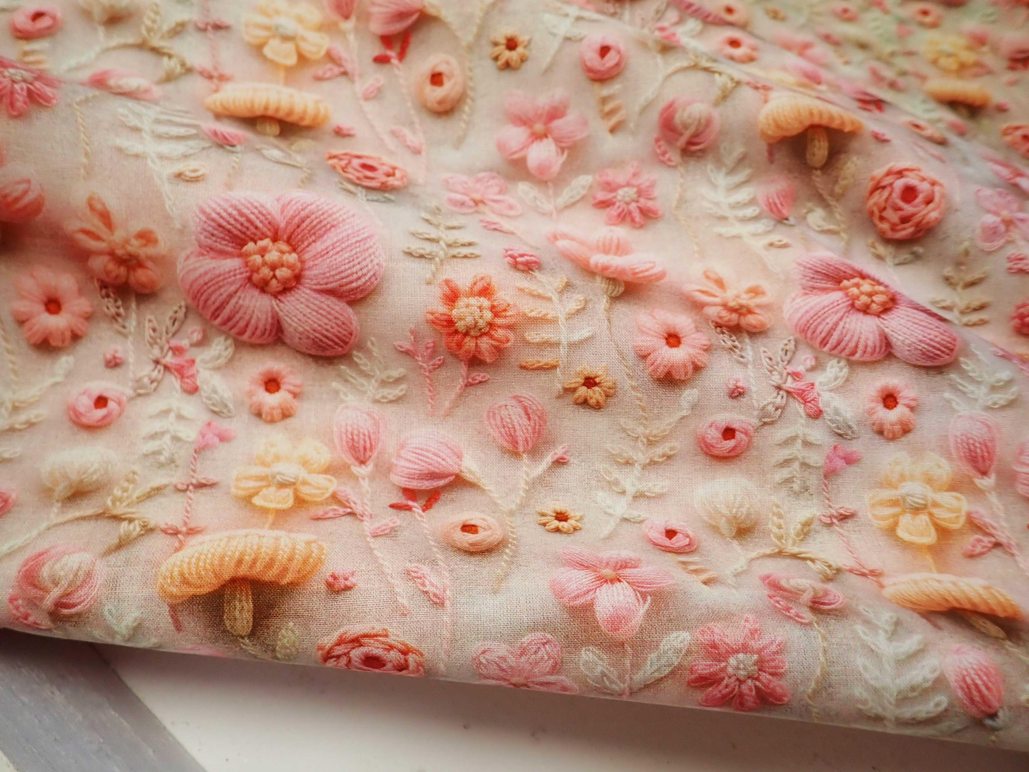 LÁTKA - POPELÍN - RŮŽOVÁ - 