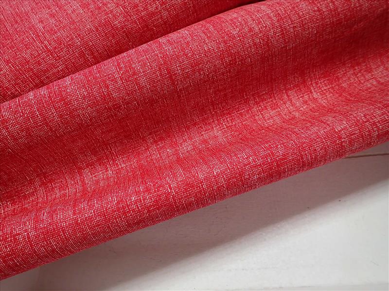 látka - LNĚNÝ EFEKT - ČERVENÝ