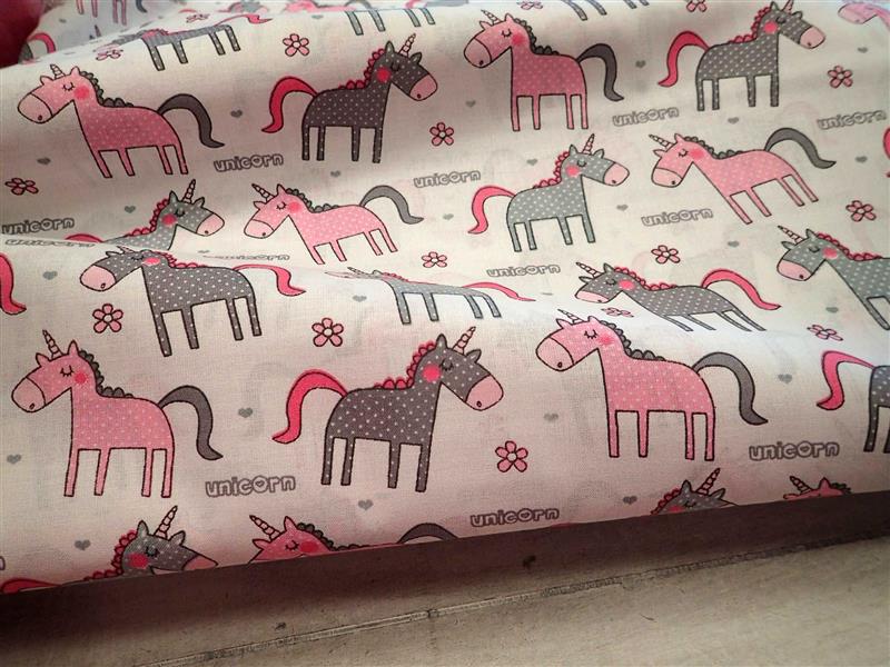 LÁTKA - JEDNOROŽCI - RŮŽOVÁ + ŠEDÁ