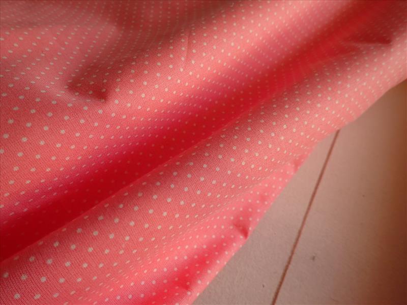 LÁTKA - RŮŽOVÁ + BÍLÝ PUNTÍK