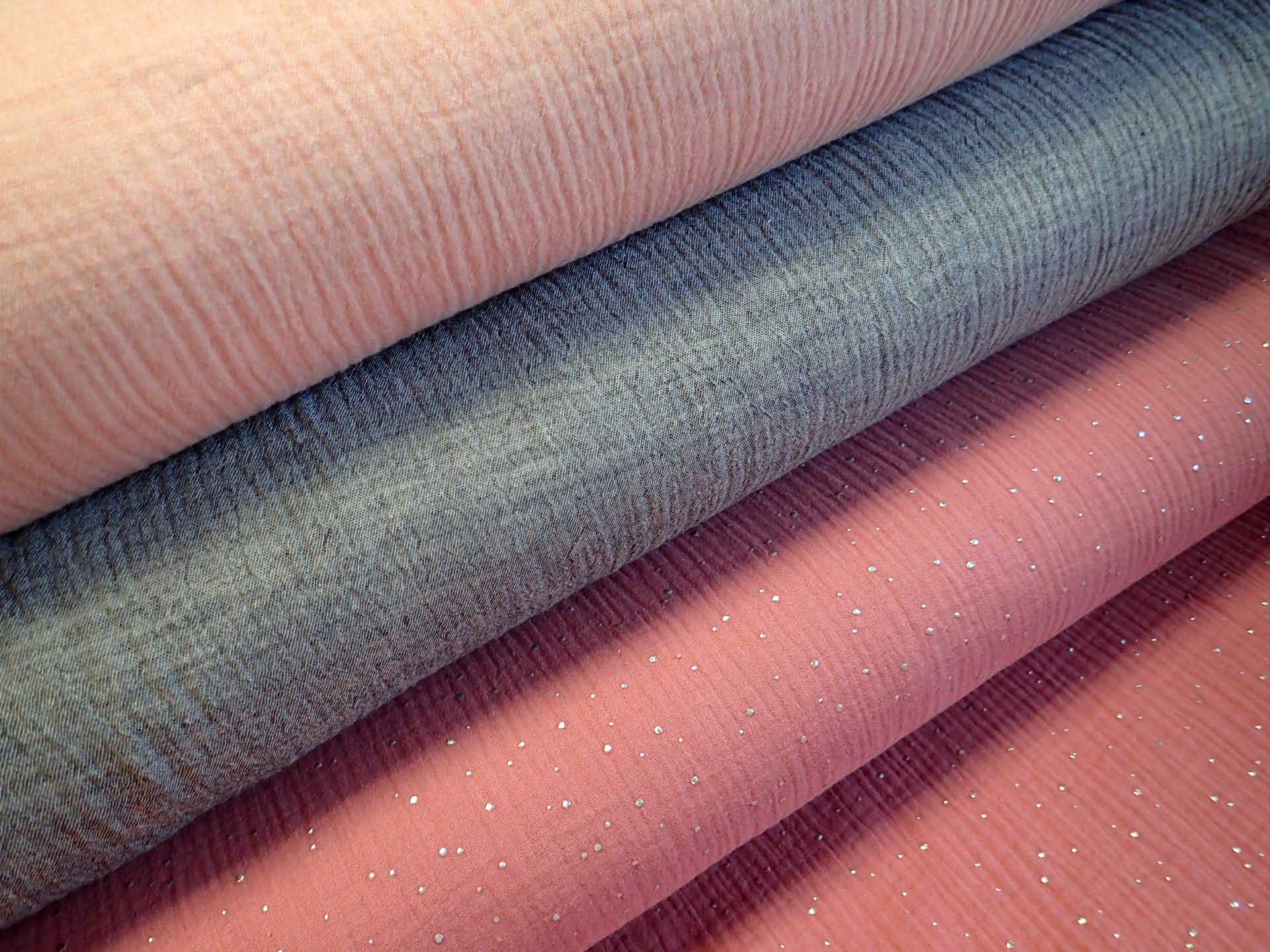 DVOJITÁ GÁZOVINA - MUŠELÍN - ŠEDÝ MELÍR