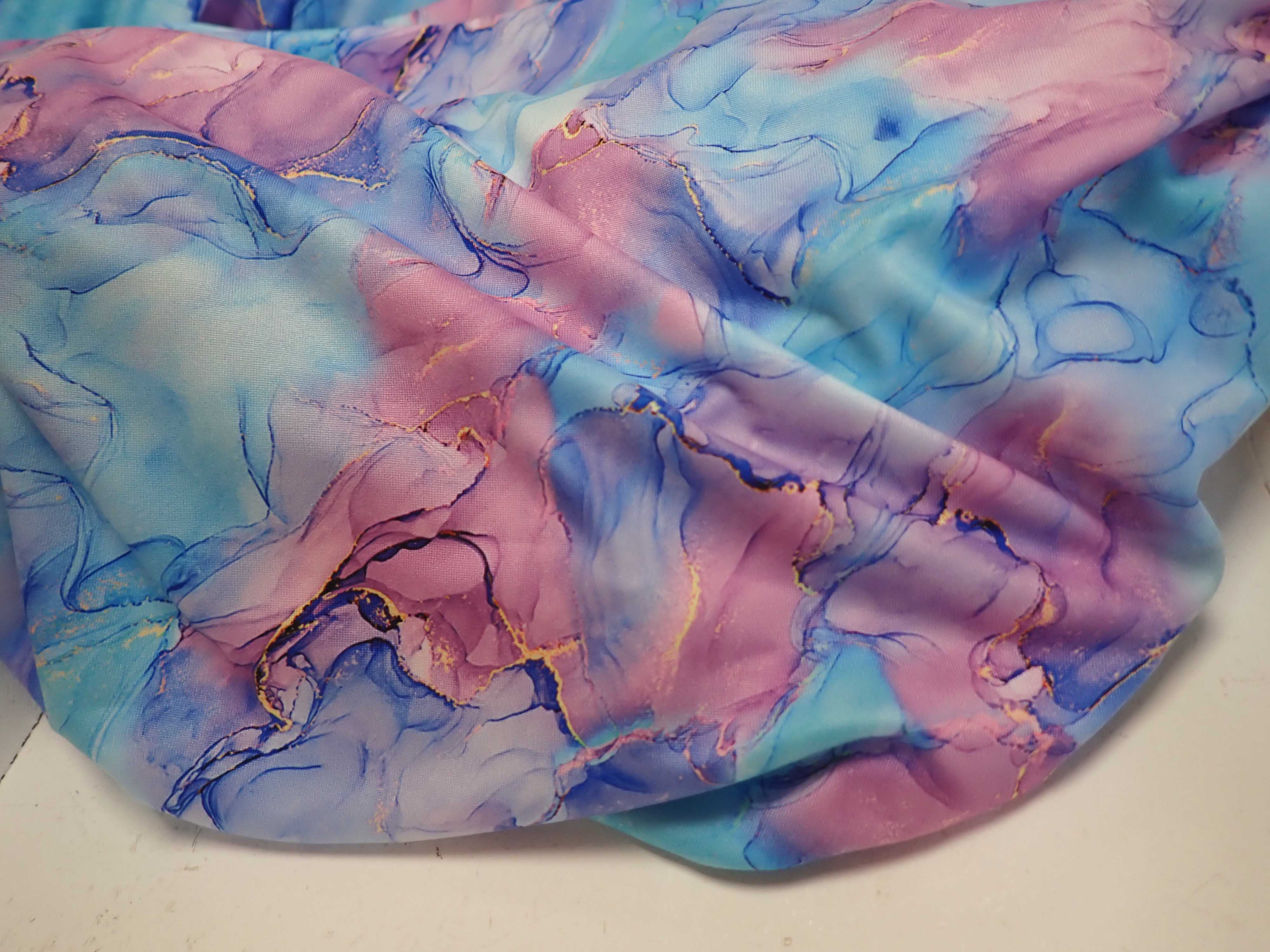 FUNKČNÍ ÚPLET - FOTOTISK - TYRKYSOVÁ + RŮŽOVÁ