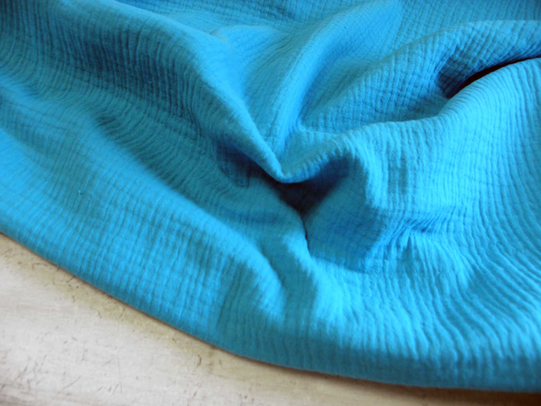 MUŠELÍN - DVOJITÁ GÁZOVINA - TYRKYSOVÁ