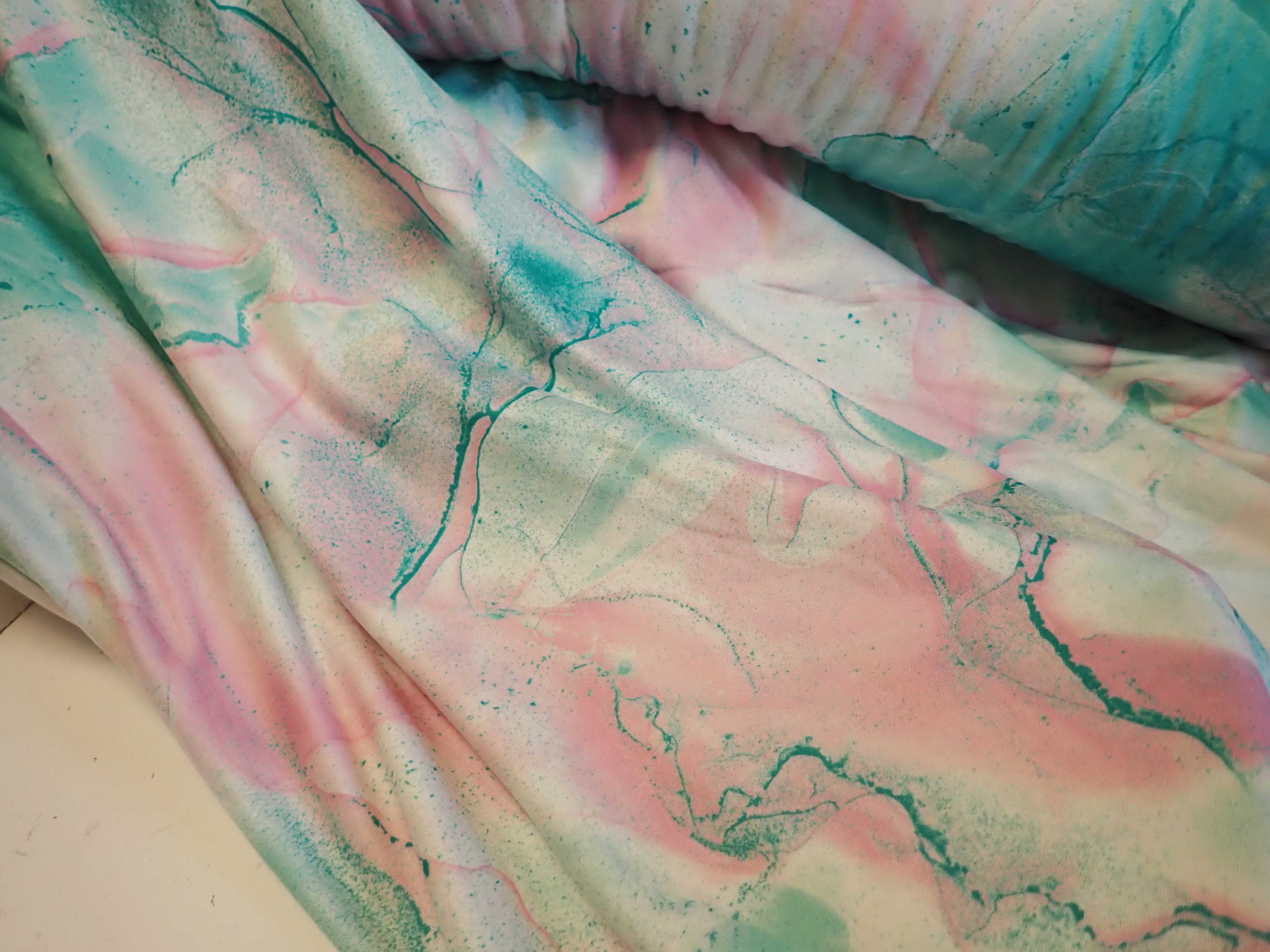 FUNKČNÍ ÚPLET - FOTOTISK - MENTOLOVÁ + RŮŽOVÁ