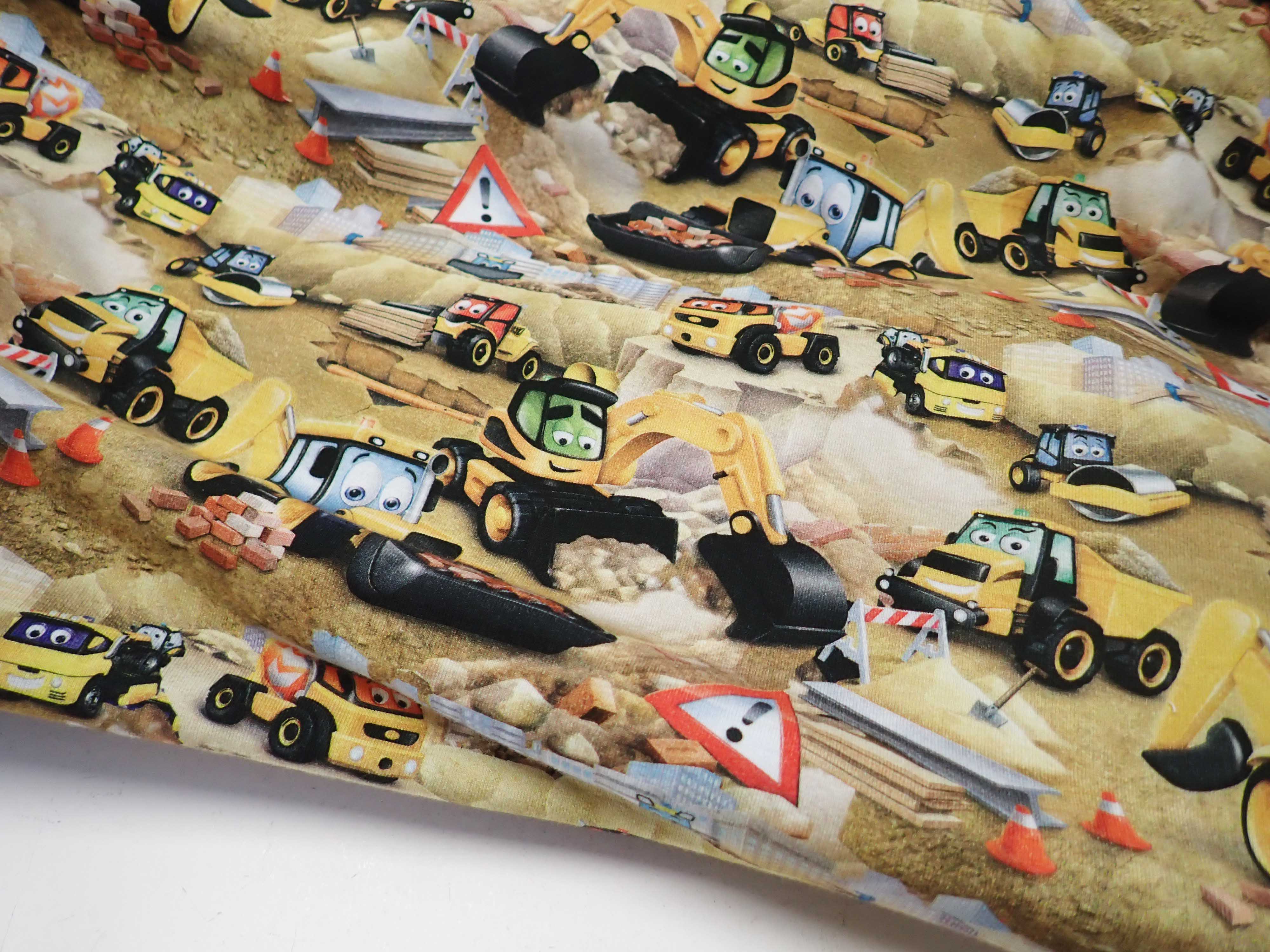 PLETENINA - JERSEY - FOTOTISK - BAGRY + STAVEBNÍ STROJE