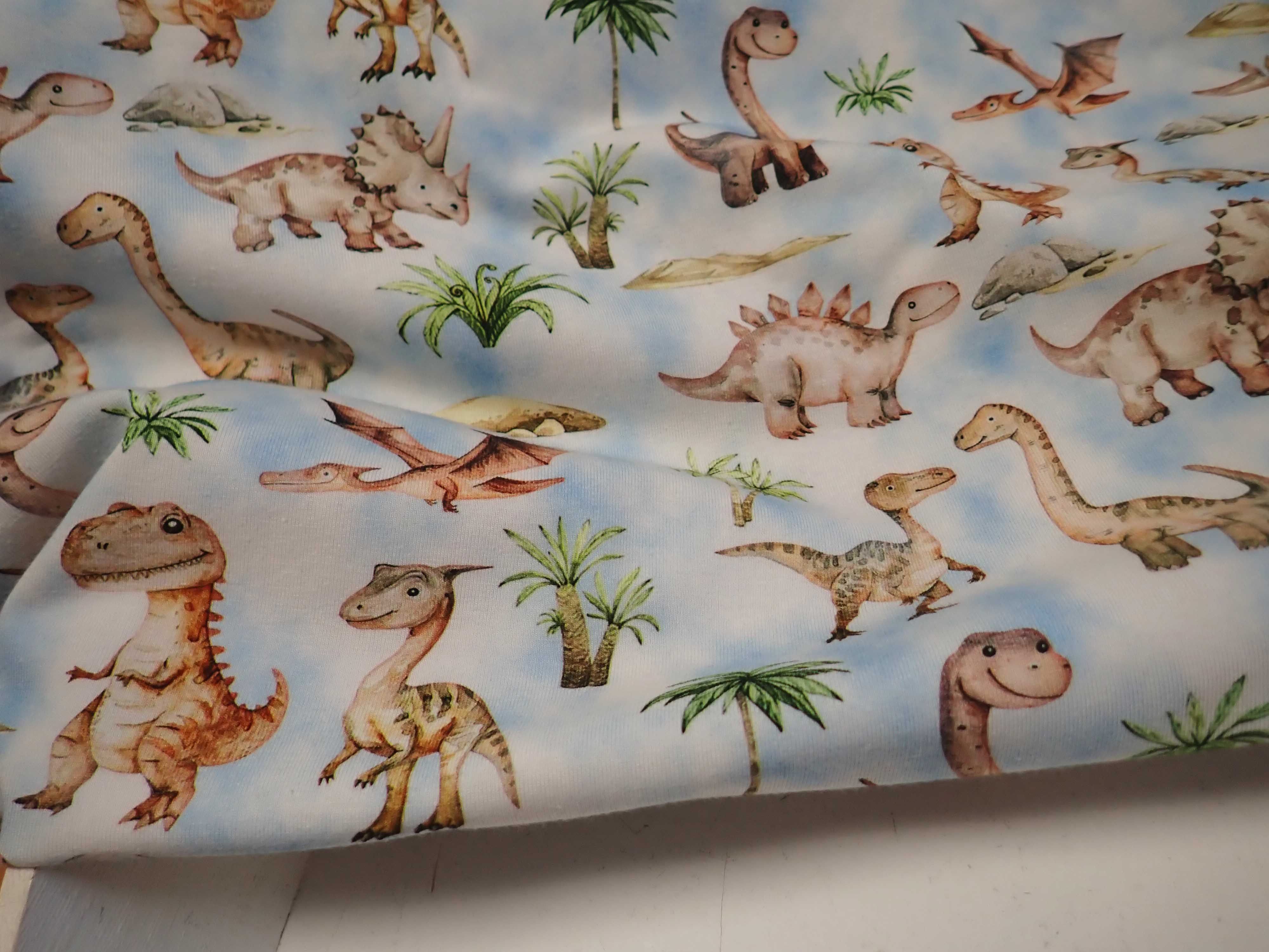 PLETENINA - JERSEY - FOTOTISK - DINOSAUŘI