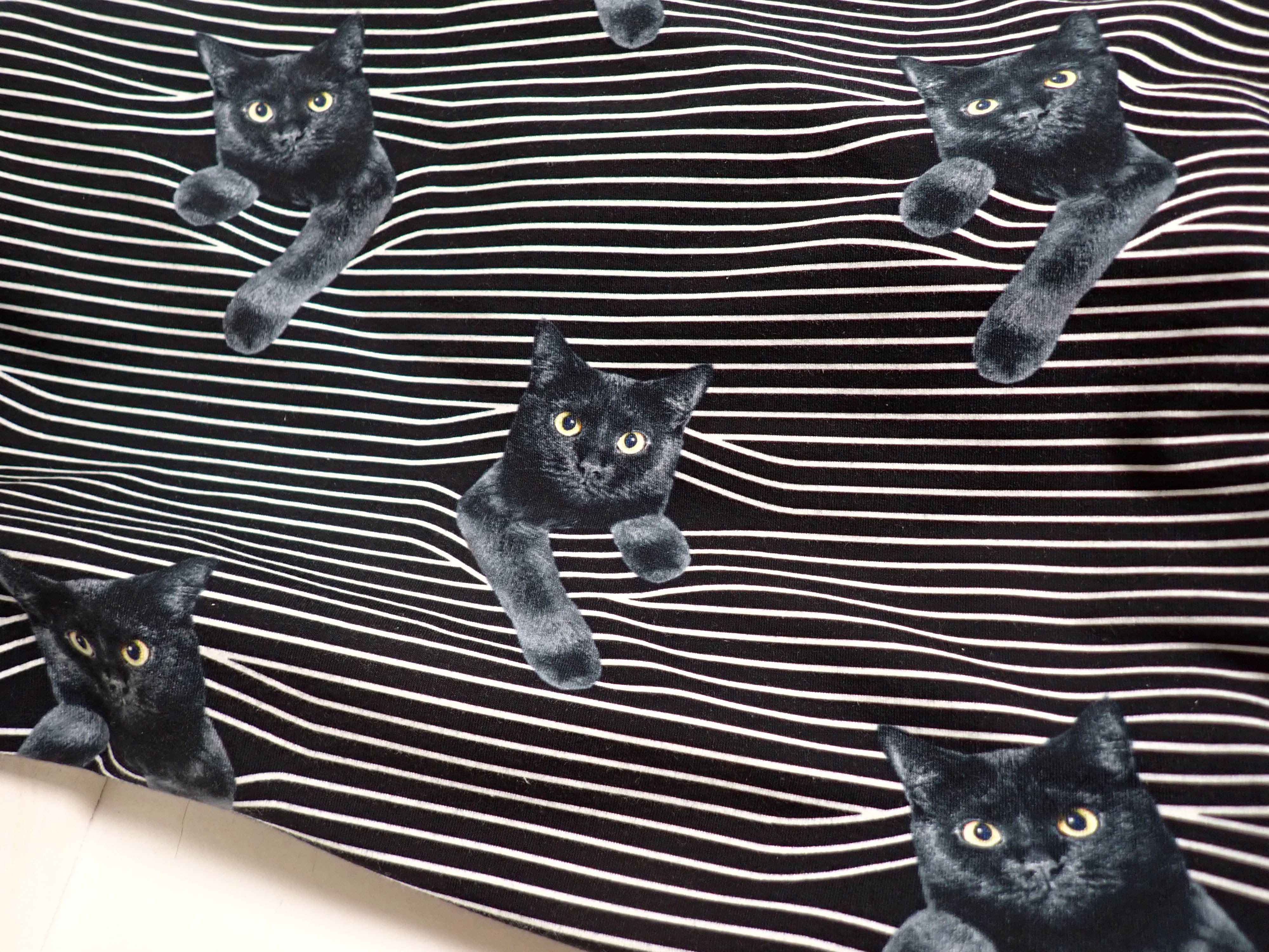 PLETENINA - JERSEY - FOTOTISK - KOČKY