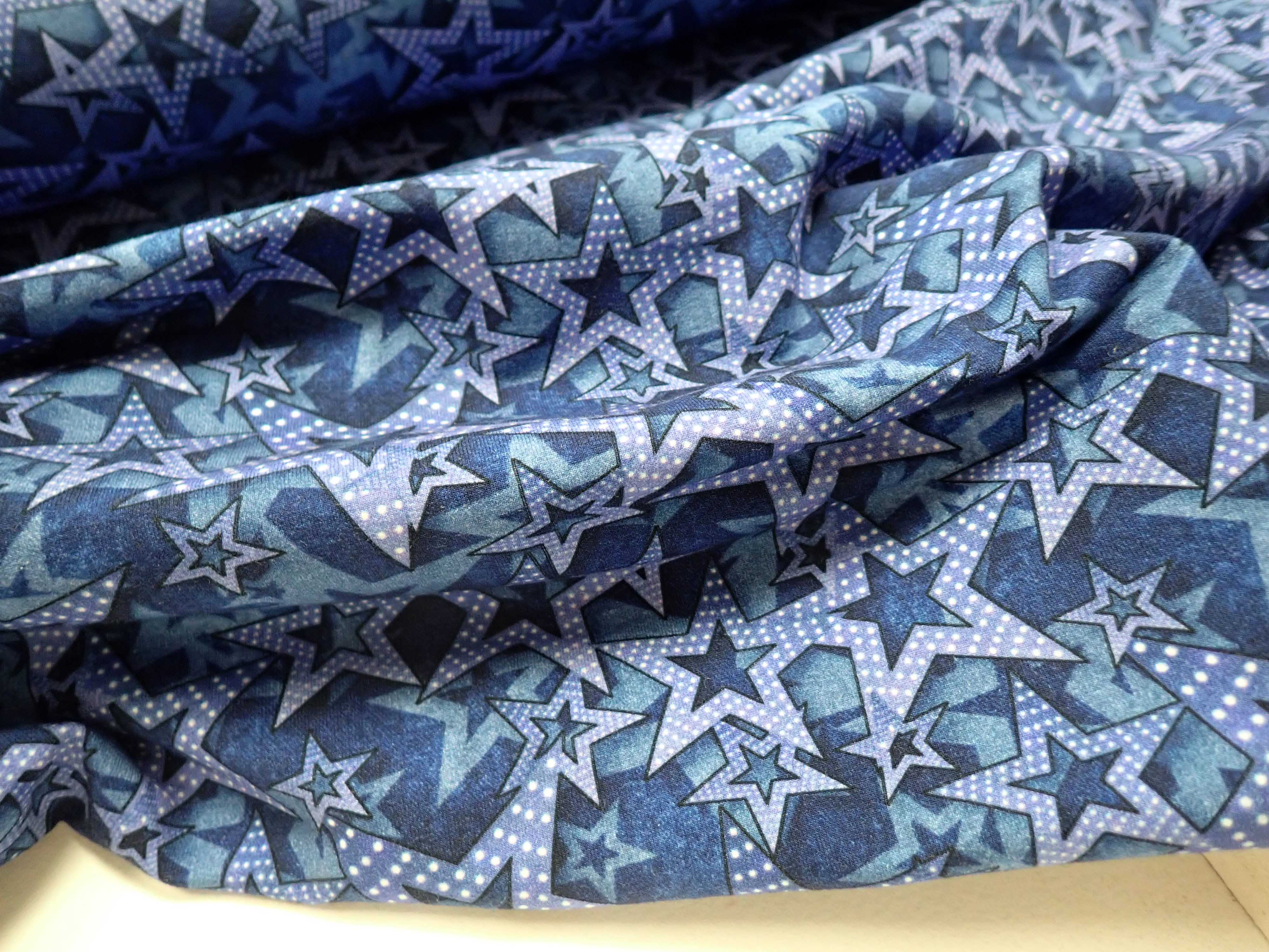 TEPLÁKOVINA - FOTOTISK - DŽÍNOVÉ HVĚZDIČKY