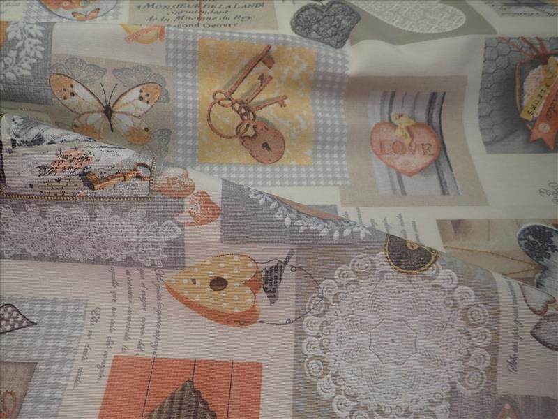 LÁTKA - POTAHOVKA - SRDÍČKA + PÍSMO + KLÍČE