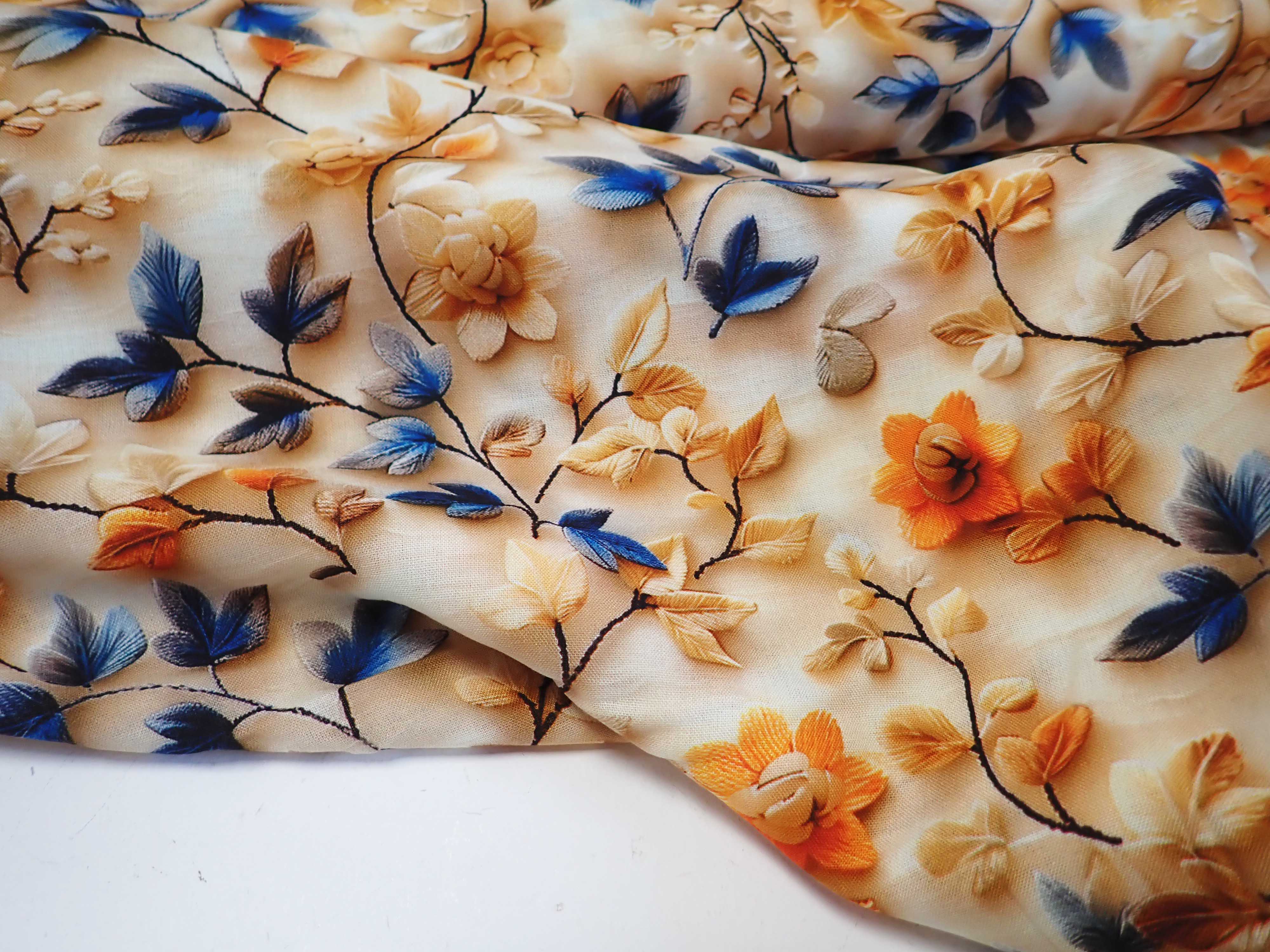 LÁTKA - UMĚLÉ HEDVÁBÍ - FOTOTISK - LISTY