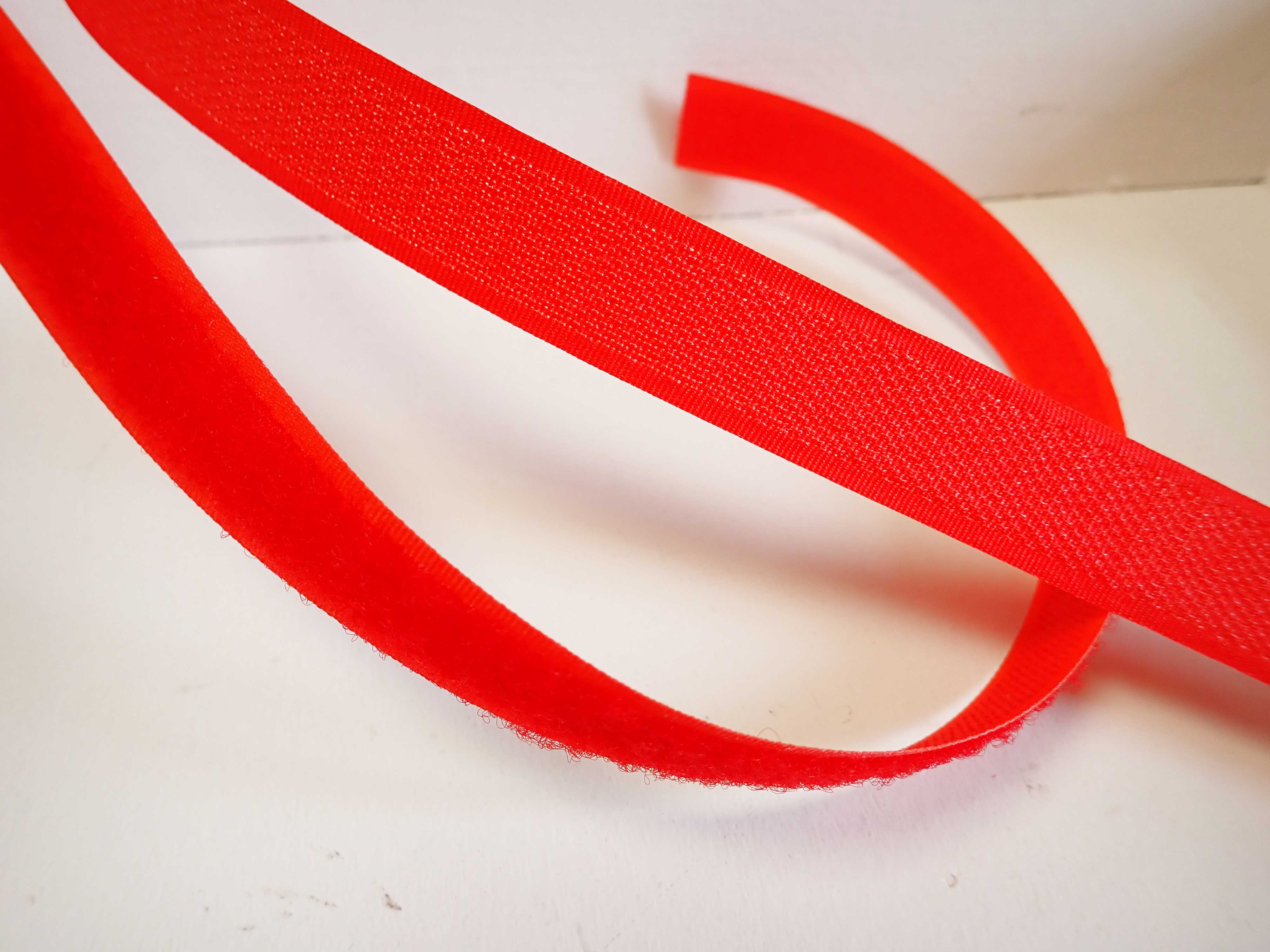 suchý zip - šíře 20 mm - ČERVENÝ