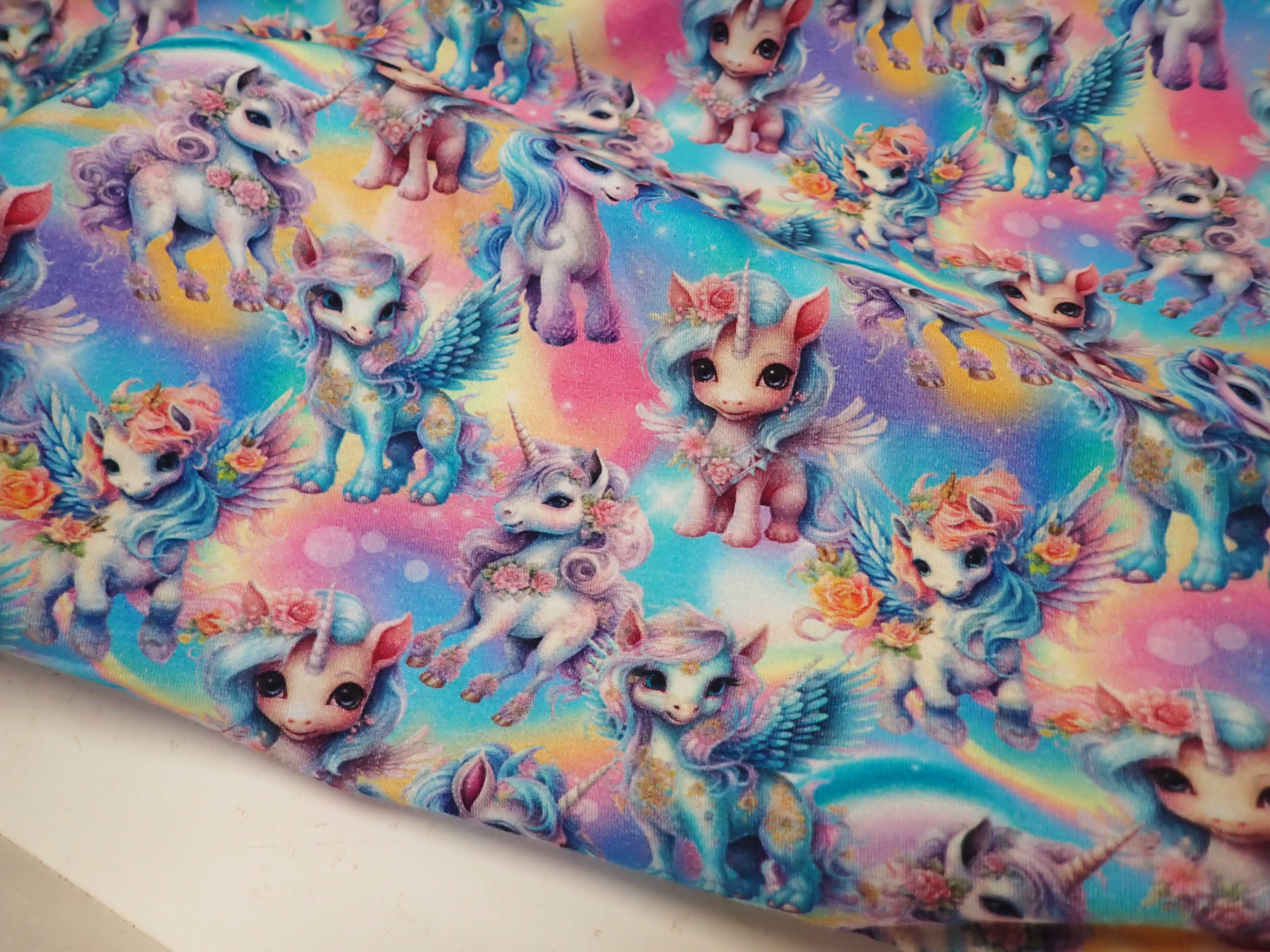 PLETENINA - JERSEY - FOTOTISK - JEDNOROŽCI