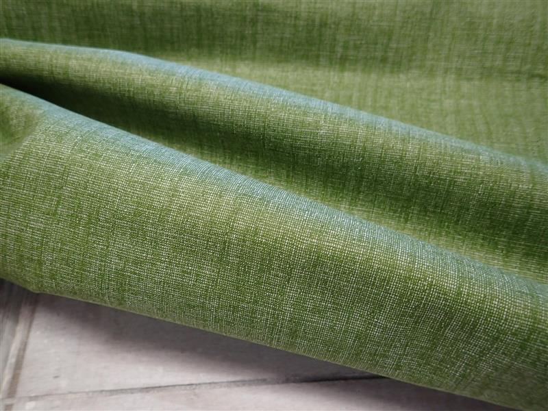 látka - LNĚNÝ EFEKT - LAHVOVĚ ZELENÝ