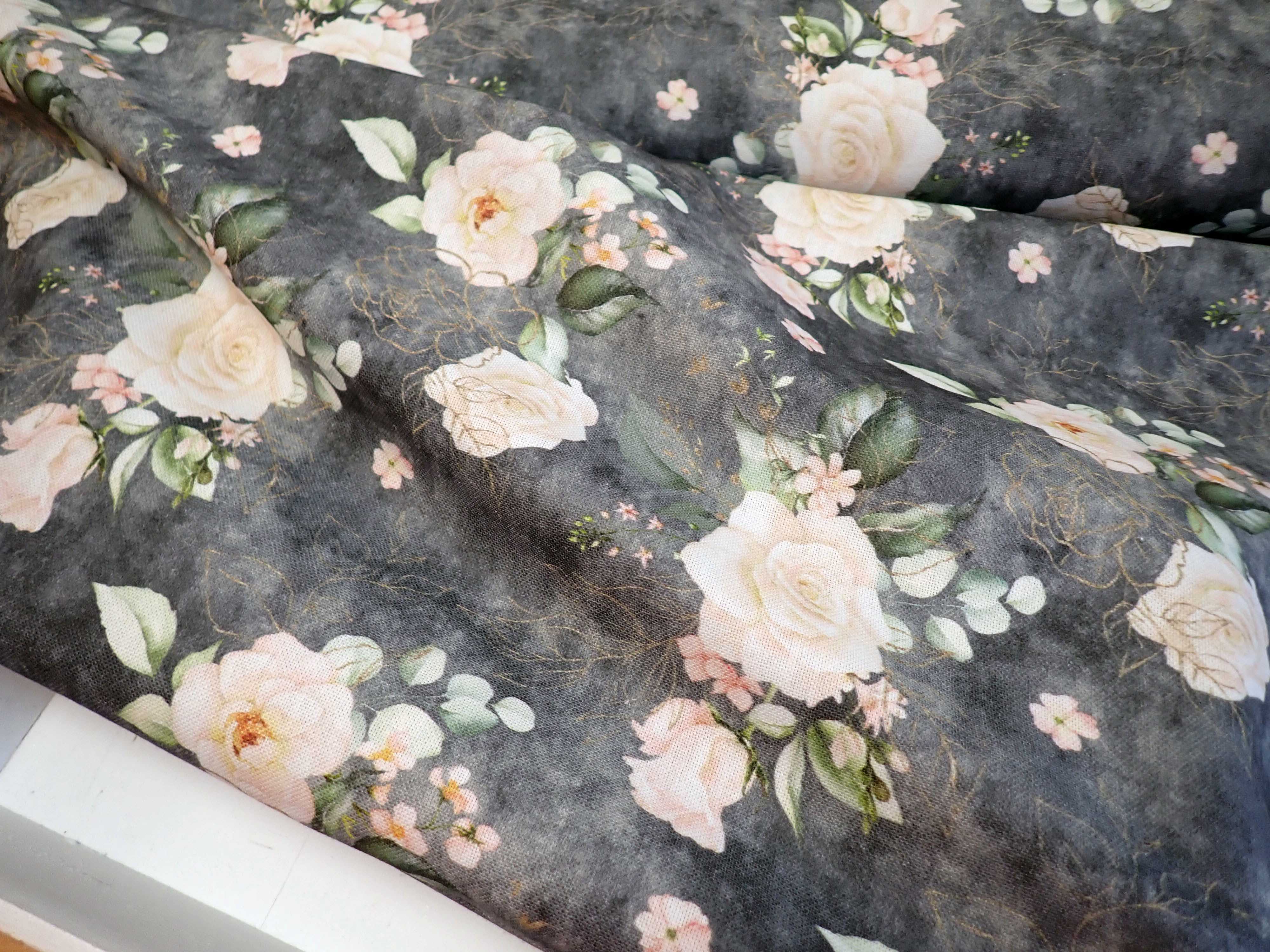 LÁTKA - POTAHOVKA - FOTOTISK - RŮŽIČKY