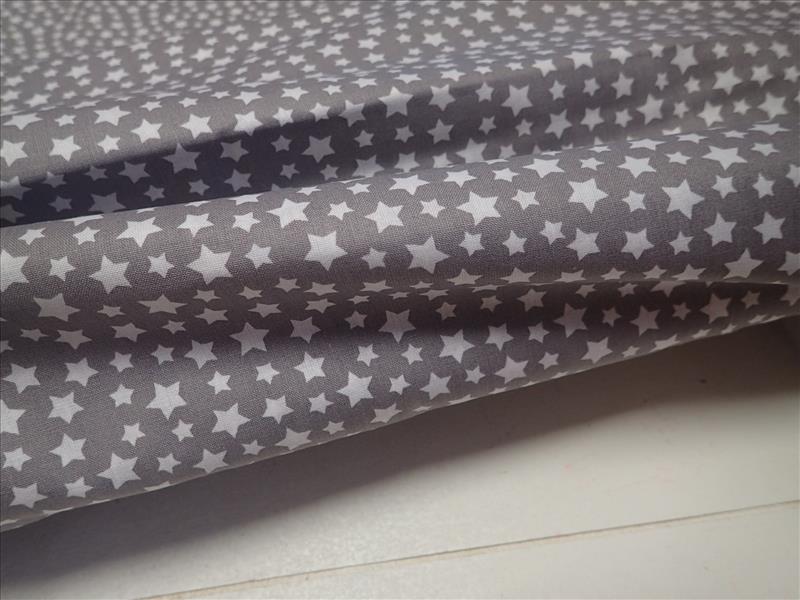 LÁTKA - ŠEDÁ + BÍLÉ HVĚZDIČKY