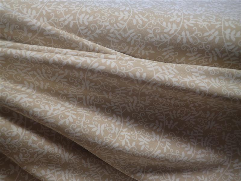 PLETENINA - JERSEY - BÉŽOVÁ + LÍSTEČKY