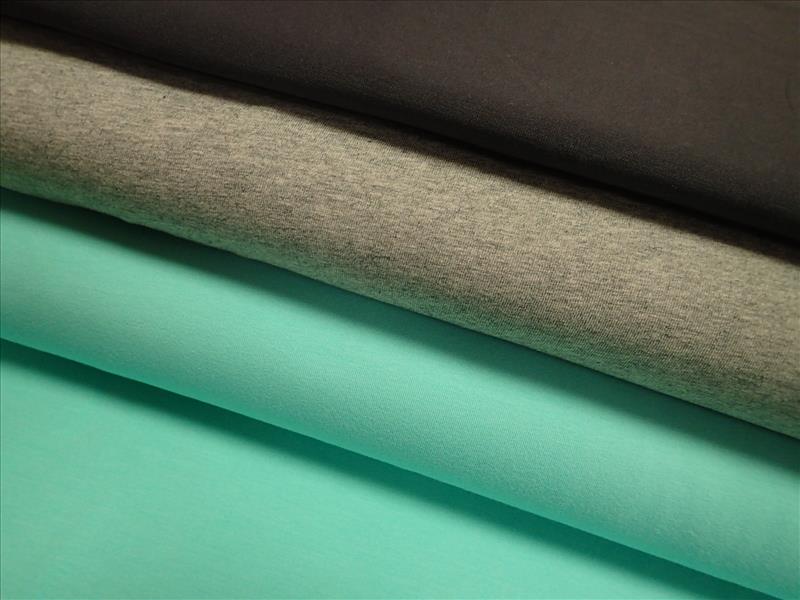 PLETENINA - JERSEY - JEDNOBAREVNÁ MENTOLOVÁ