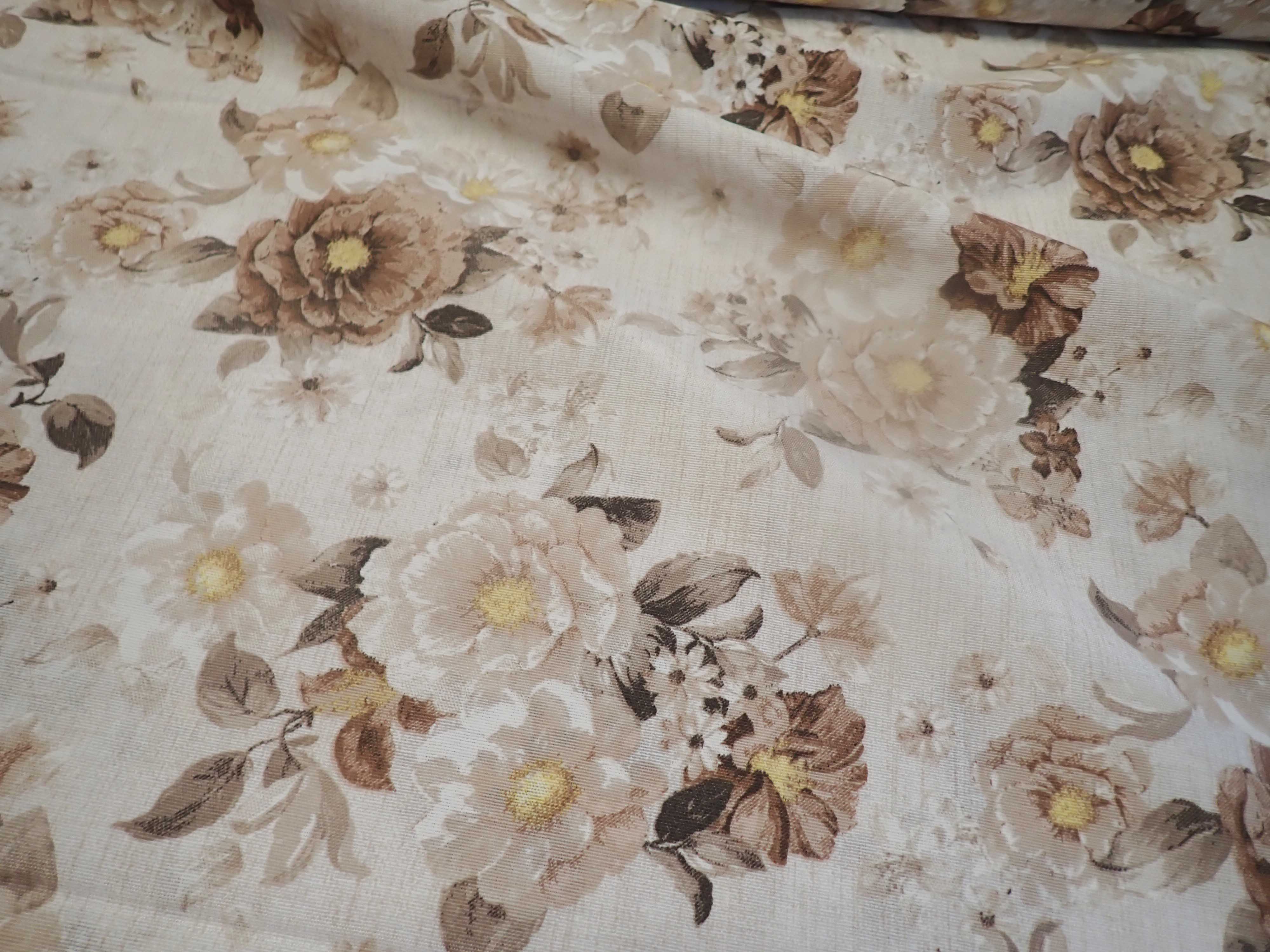 LÁTKA - POTAHOVKA - KVĚTY DO HNĚDA